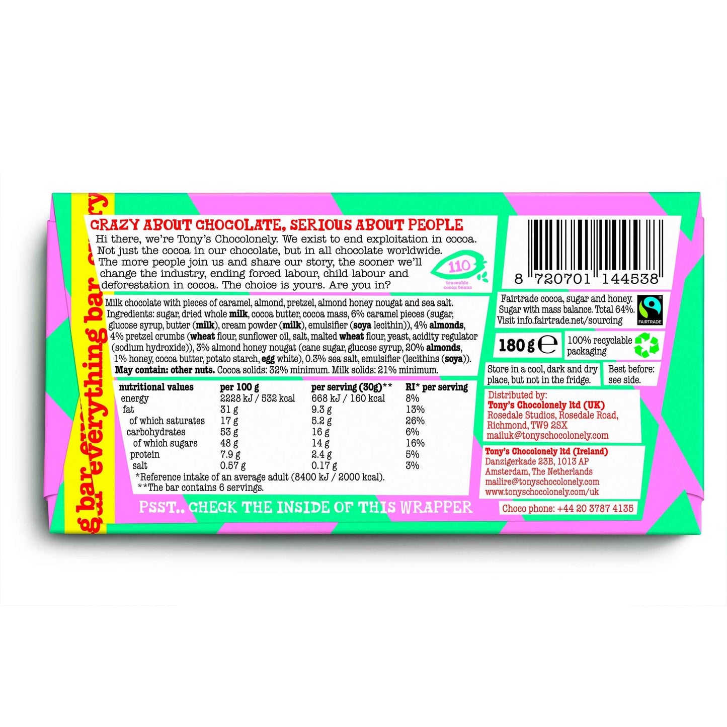 Chocolonely Everything Bar 180g by TONY'S