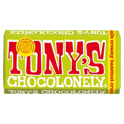 Chocolonely Milk Chocolate Creamy Hazelnut Crunch 180g by TONY'S