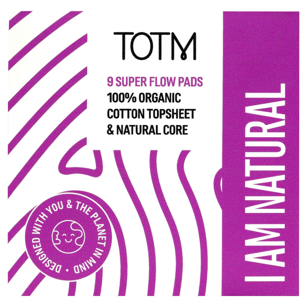 Natural Super Flow Pads 9 Pack by TOTM