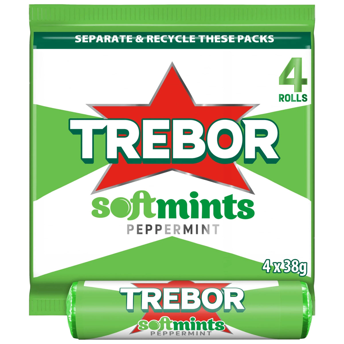 Soft Mint Peppermint Multipack 4 Pack by TREBOR