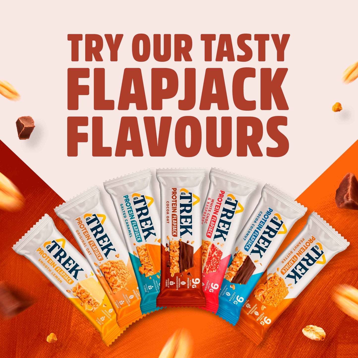 Cocoa Oat Protein Flapjacks Multipack by TREK