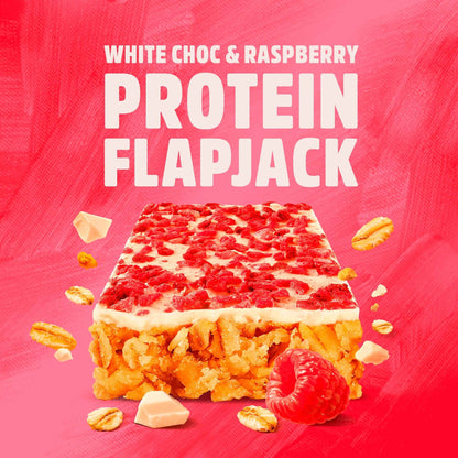 White Choc & Raspberry Protein Flapjacks by TREK