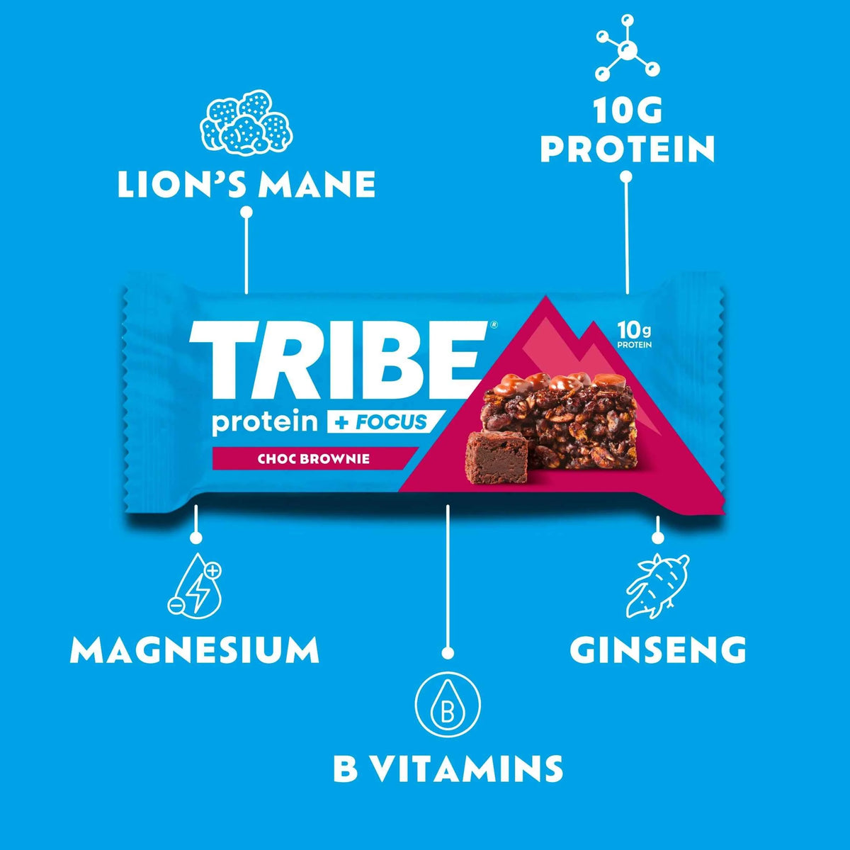 Energy & Focus Choc Brownie 60g by TRIBE