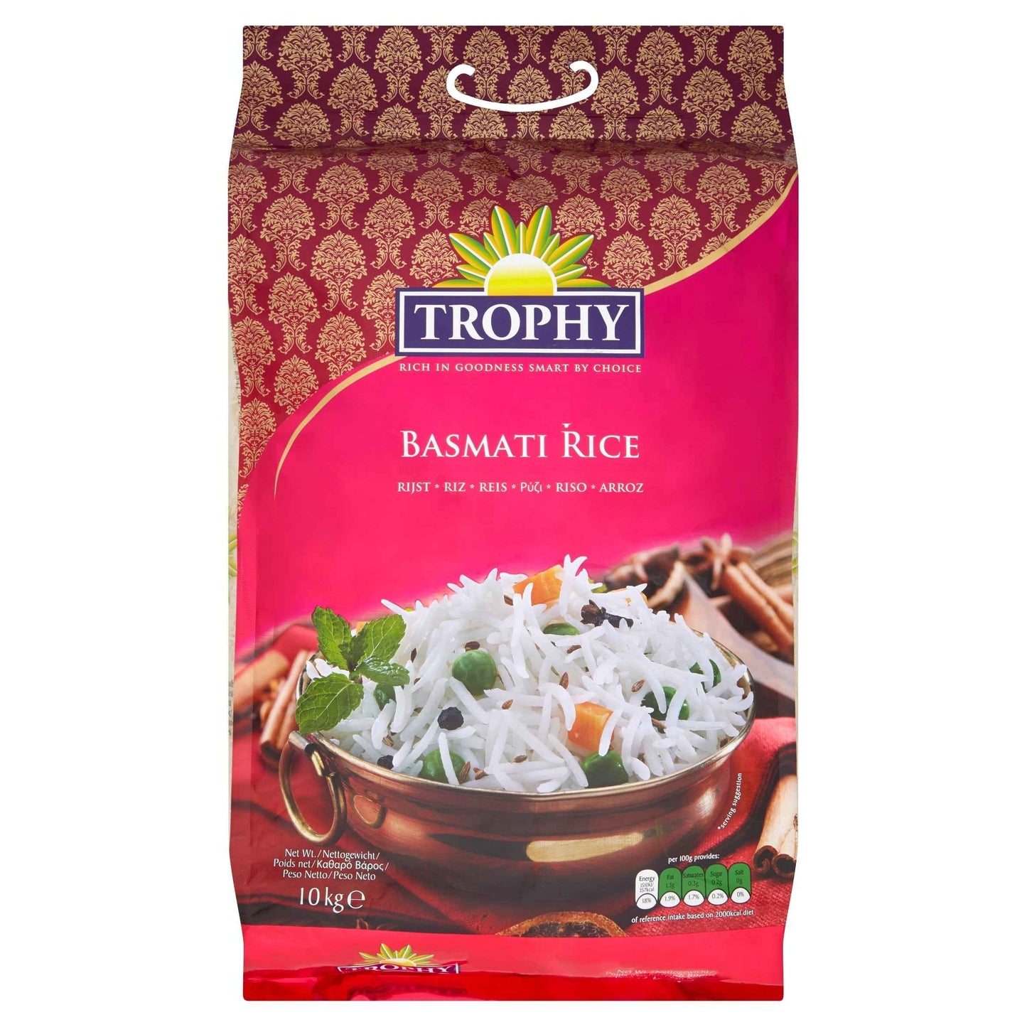 Basmati Rice 10kg by TROPHY