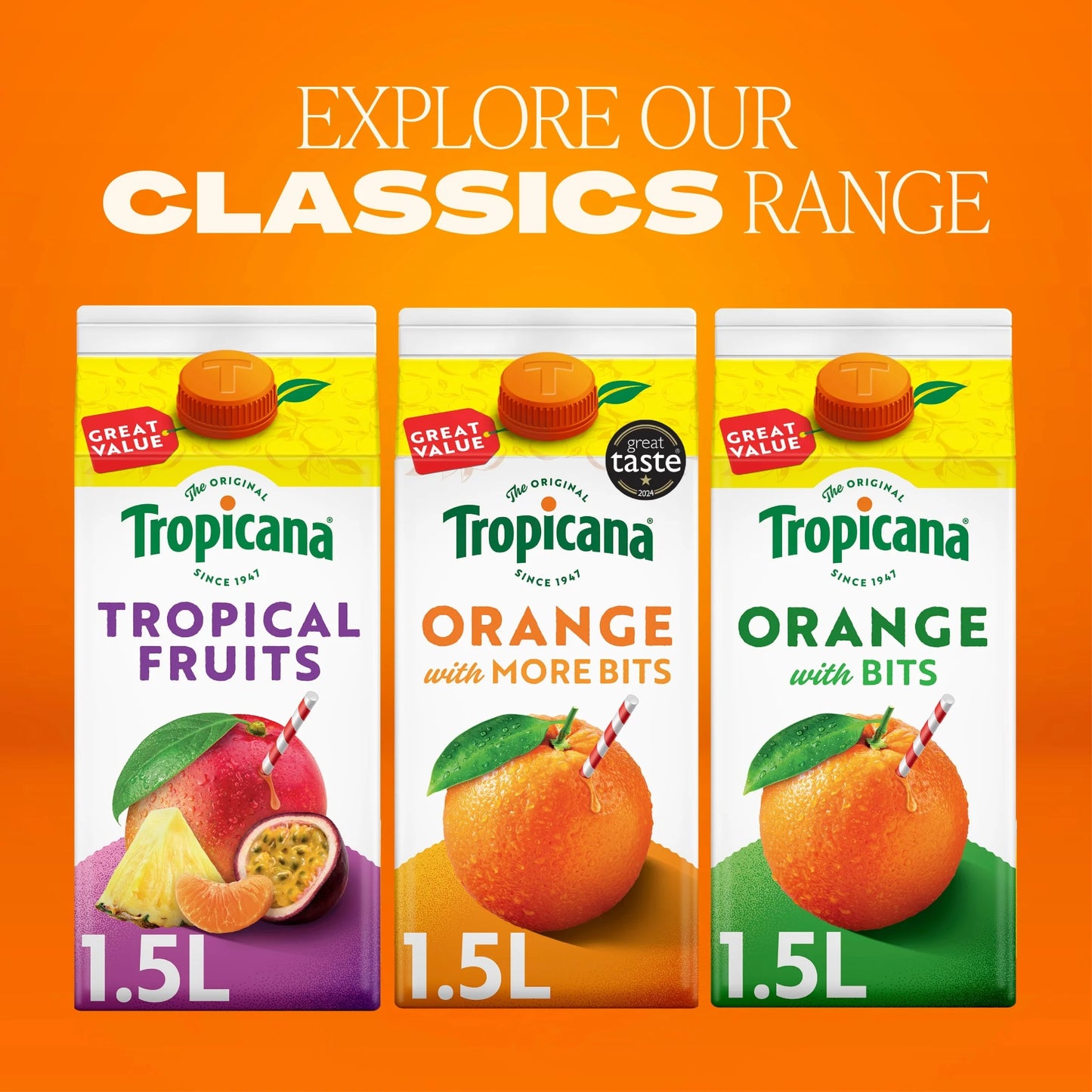 Pressed Apple Fruit Juice 1.5l by TROPICANA