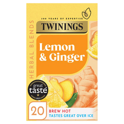 Lemon & Ginger Tea 20 Pack 30g by TWININGS