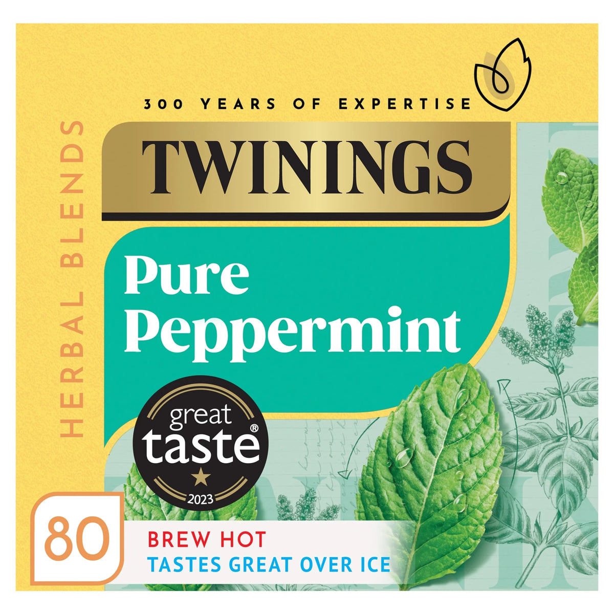 Peppermint 80 Tea Bags 160g by TWININGS