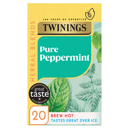 Pure Peppermint Tea Bags 20 Pack 40g by TWININGS