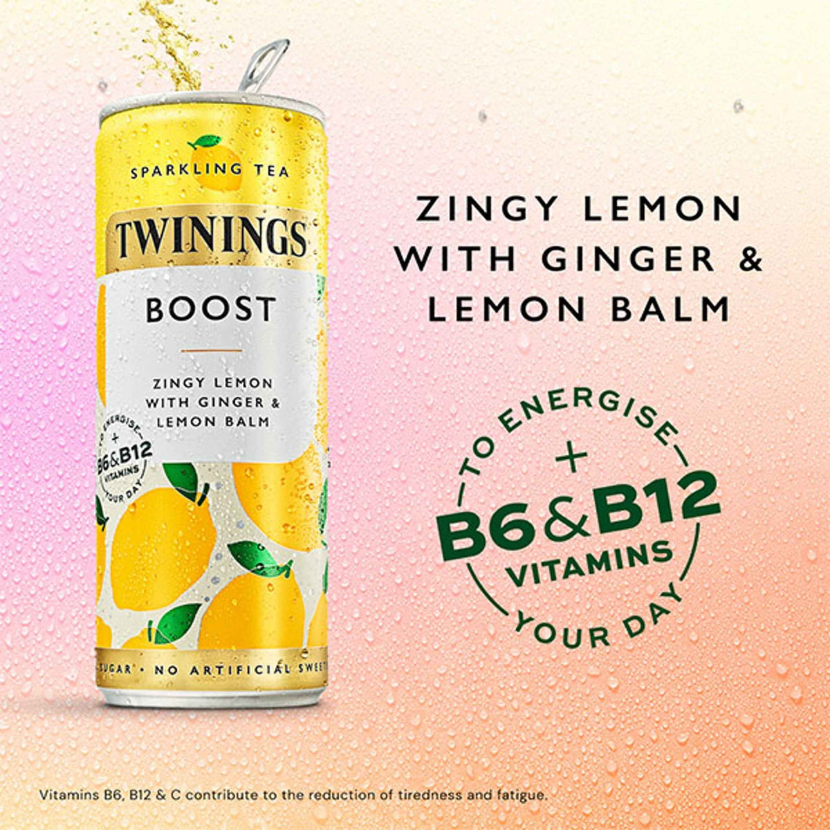 Sparkling Tea Boost Zingy Lemon With by TWININGS