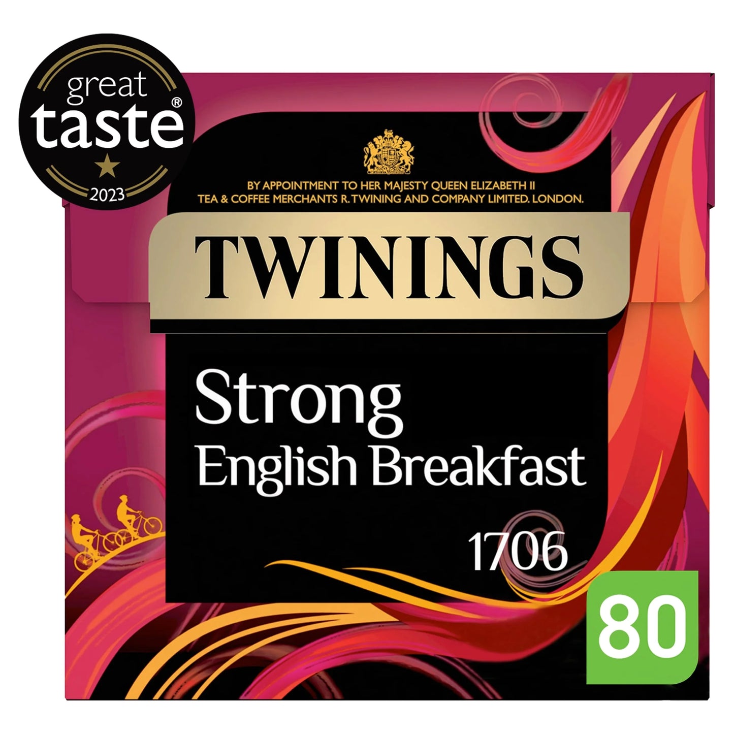 Strong English Breakfast Tea Bags 80 by TWININGS