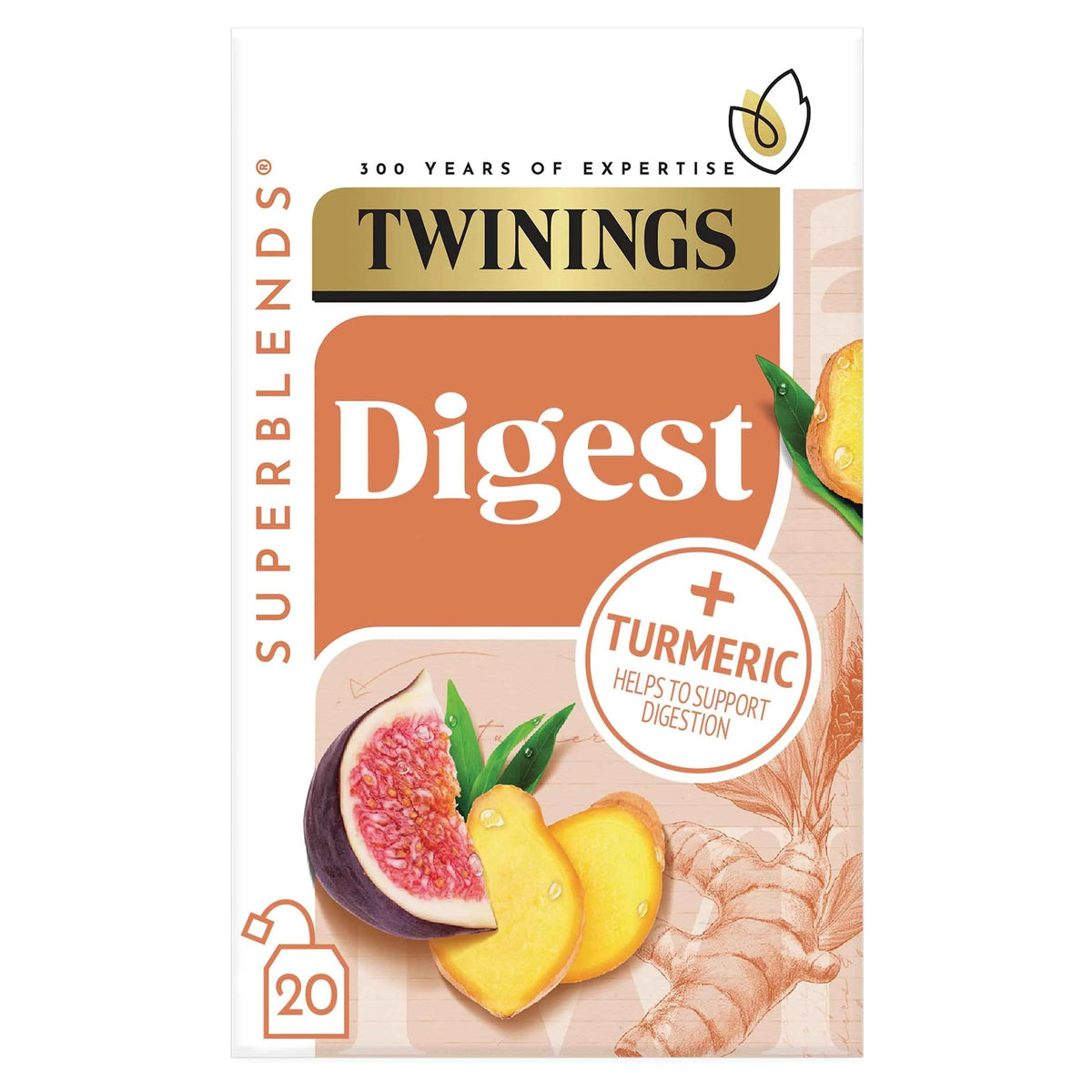 Superblends Digest Ginger & Turmeric 20 Tea Bags 40g by TWININGS