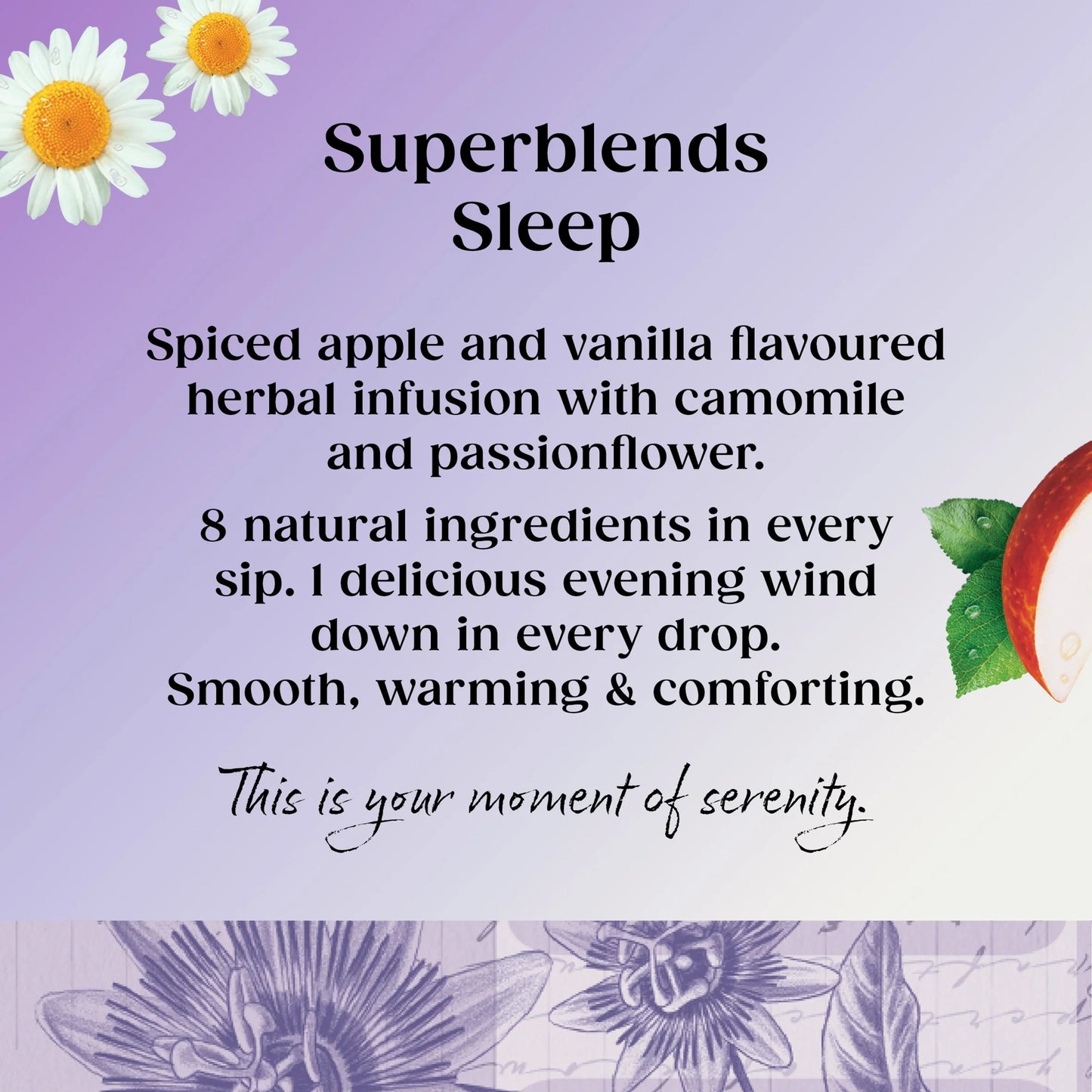 Superblends Sleep Spiced Apple & Vanilla 20 Tea Bags 30g by TWININGS