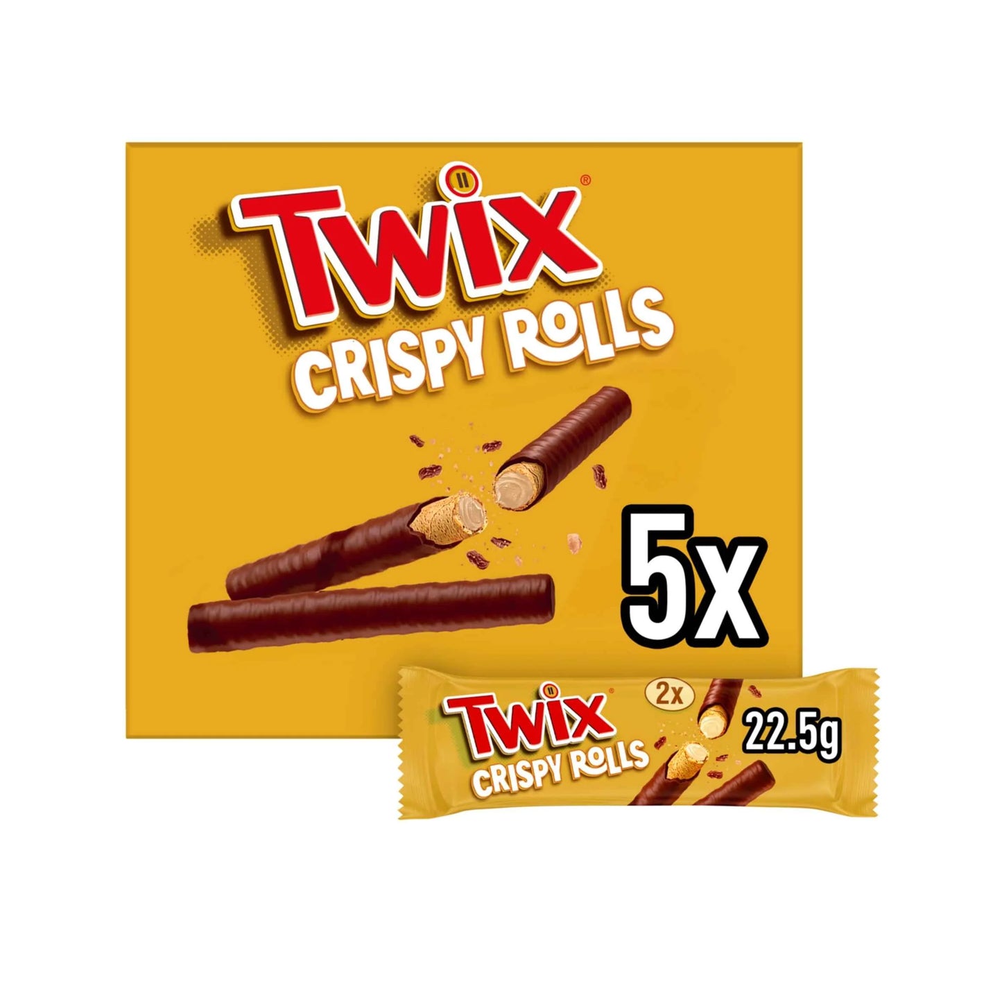 Milk Chocolate Crispy Rolls 5 Pack 112.5g by TWIX