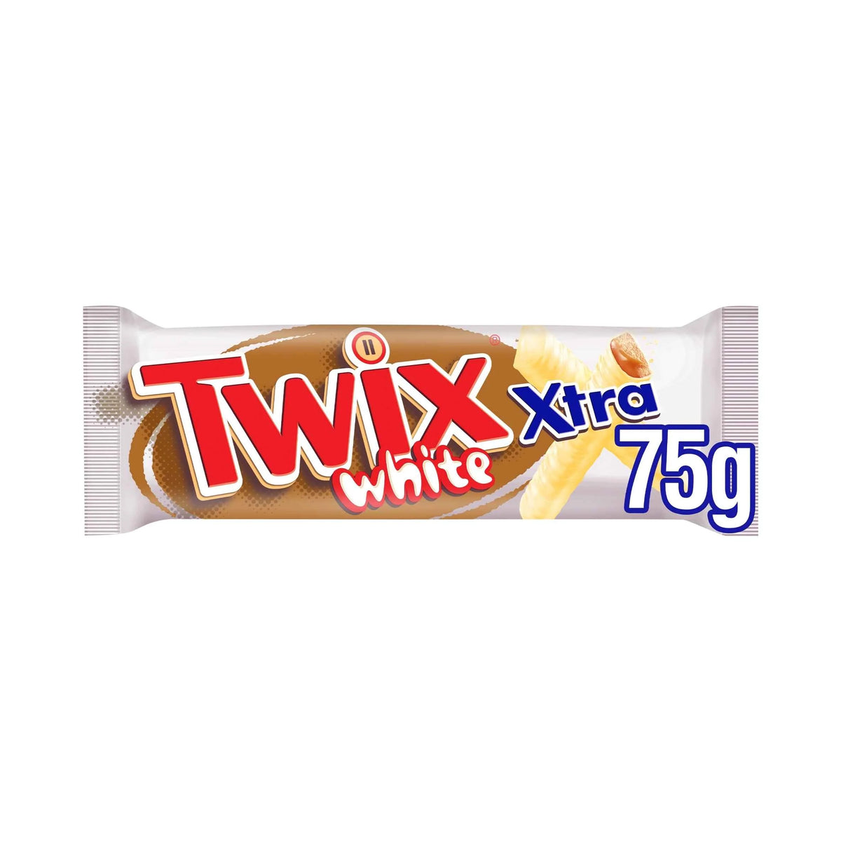 White Xtra Twin Biscuit Bar 75g by TWIX