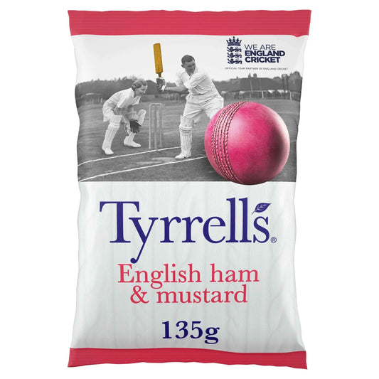 English Ham & Mustard Potato Crisps 135g by TYRRELLS