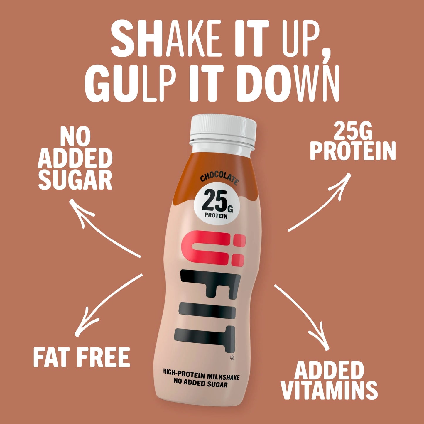 Ufit High Protein Milkshake Drink Chocolate 330ml by U FIT