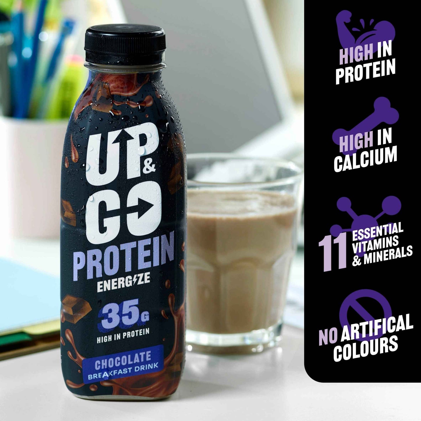 UP&GO Protein Energize Chocolate 500ml by UP & GO