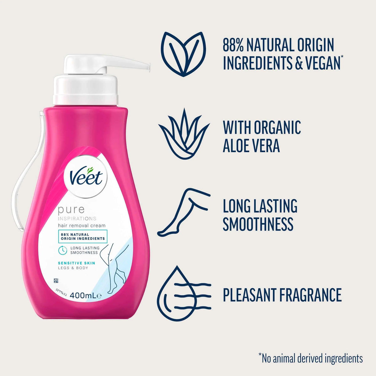 Pure Hair Removal Cream Legs & Body by VEET