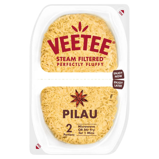 Heat & Eat Pilau Rice Pots 2x125g by VEETEE