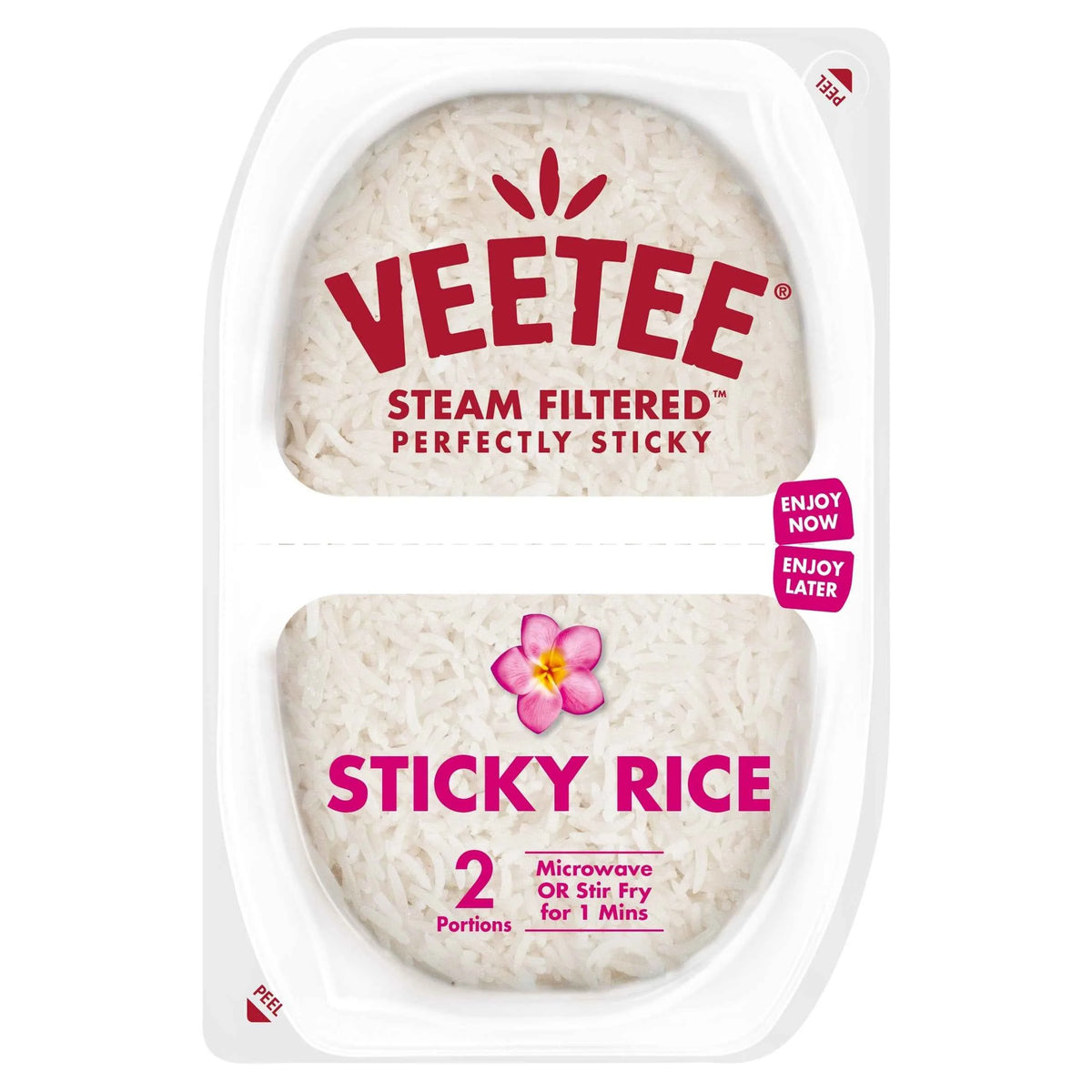 Heat Eat Sticky Rice Pots 2x130g by VEETEE