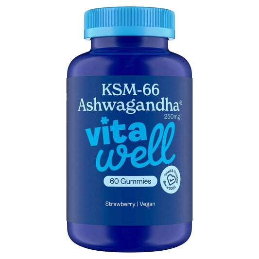 Roots Ksm-66 Ashwagandha Strawberry Gummies 60s by VITAWELL