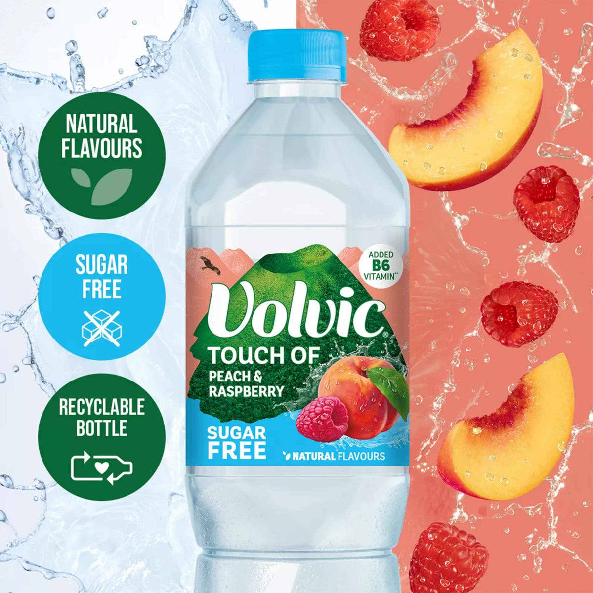 Touch Of Fruit Peach & Raspberry Sugar by VOLVIC