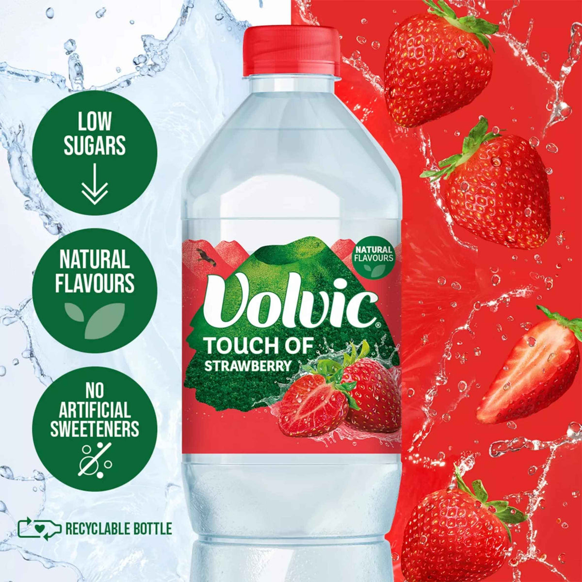 Touch Of Fruit Strawberry Still by VOLVIC