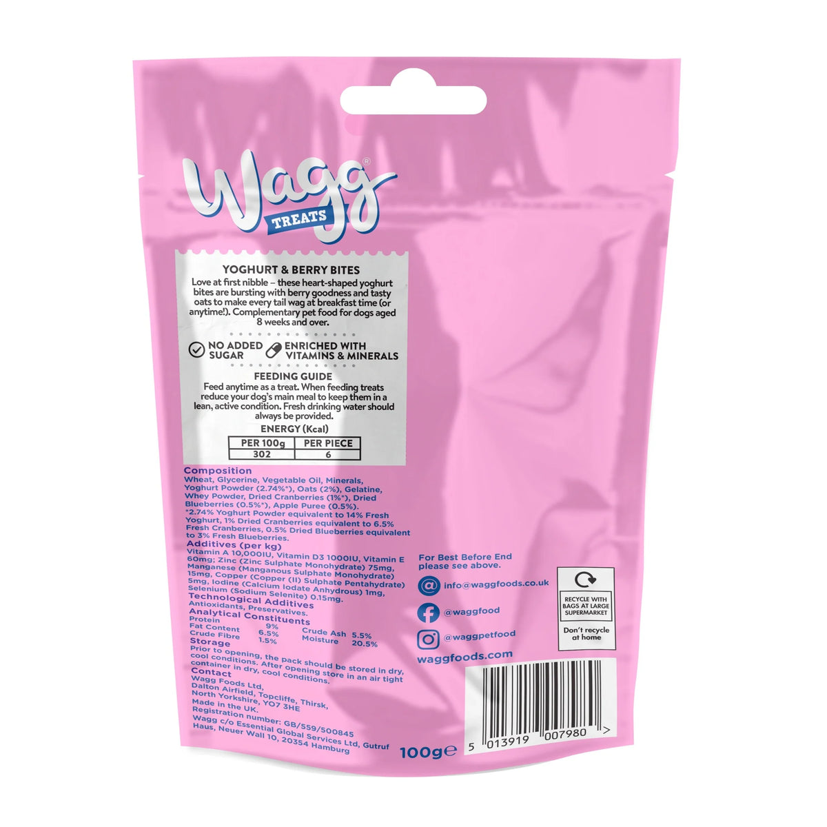 Dog Food Breakfast Yoghurt & Berries by Wagg at The British Vault