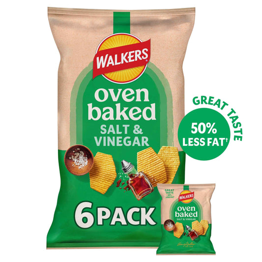 Salt & Vinegar Multipack Crisps by WALKERS BAKED