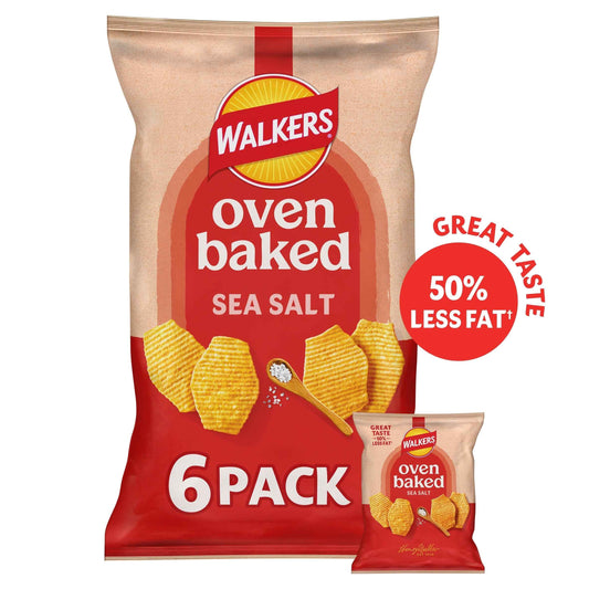 Salted Multipack Crisps 6x22g by WALKERS BAKED