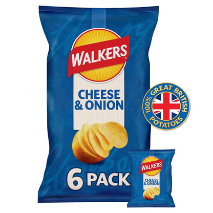 Cheese & Onion Multipack Crisps 6x25g by WALKERS