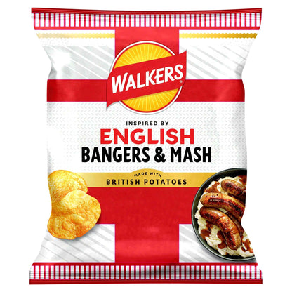 English Bangers & Mash Crisps 5x25g by WALKERS