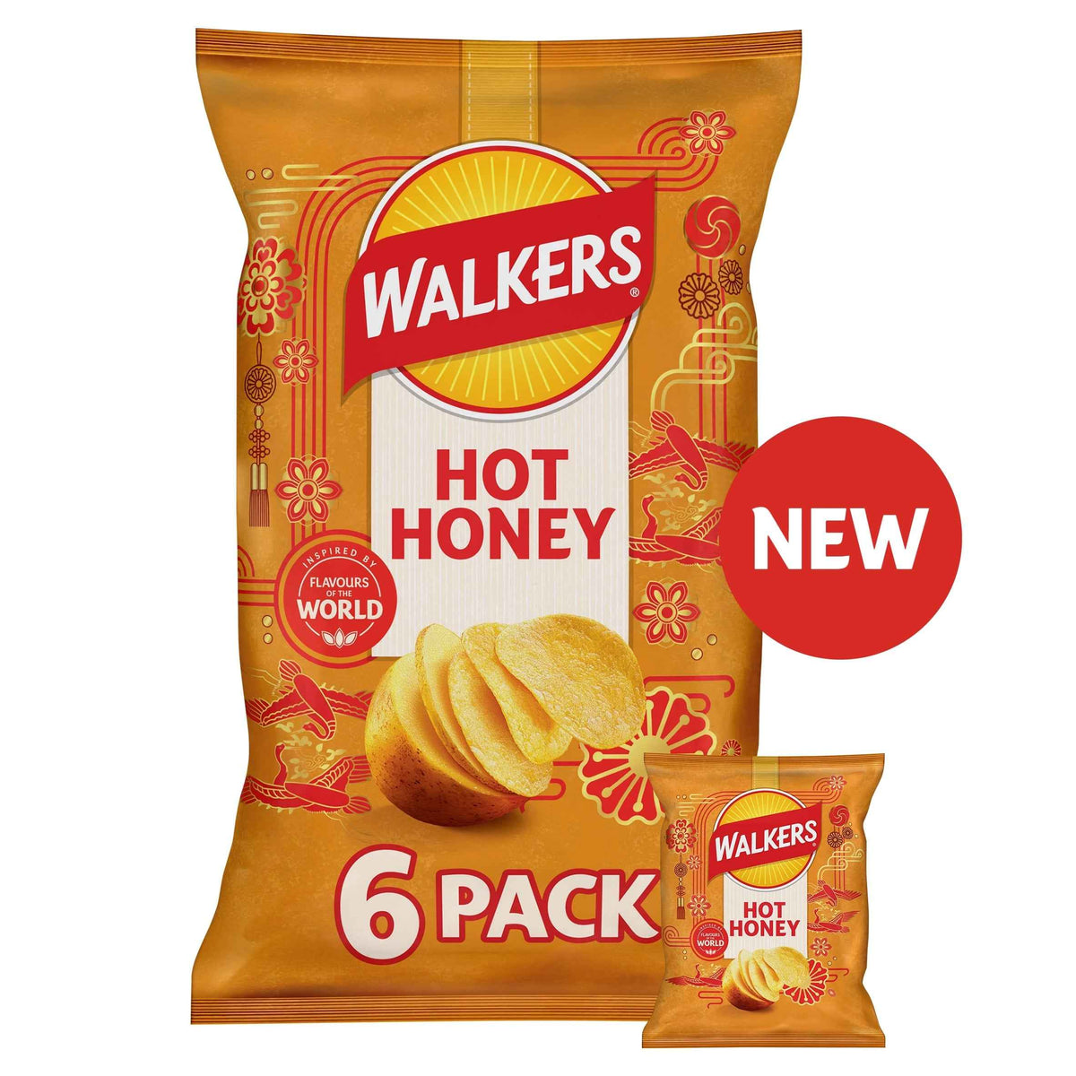 Hot Honey Crisps 6 X 25g by WALKERS