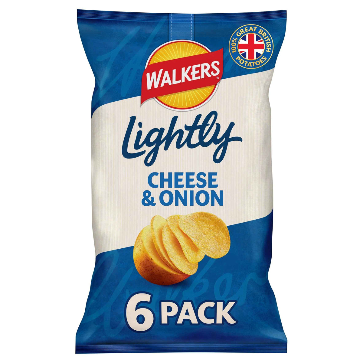 Lightly Cheese & Onion 6x25g by WALKERS