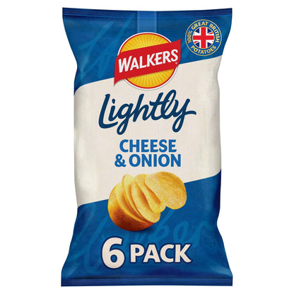 Lightly Cheese & Onion 6x25g by WALKERS