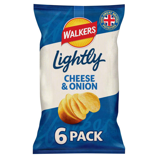 Lightly Cheese & Onion 6x25g by WALKERS