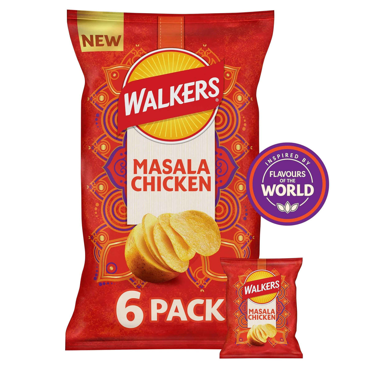 Masala Chicken Multipack Crisps 6 X by WALKERS