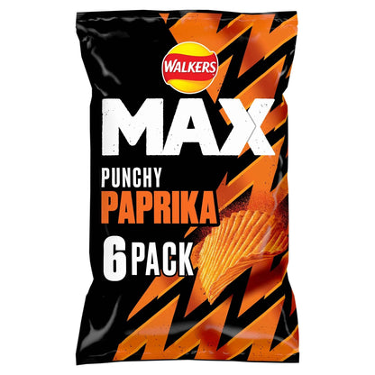 Punchy Paprika Crisps 6 X 27g by WALKERS MAX
