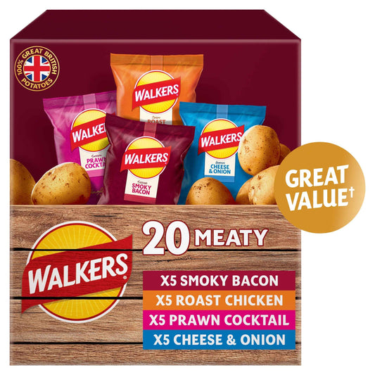 Meaty Variety Crisps - 20 X 25g by WALKERS
