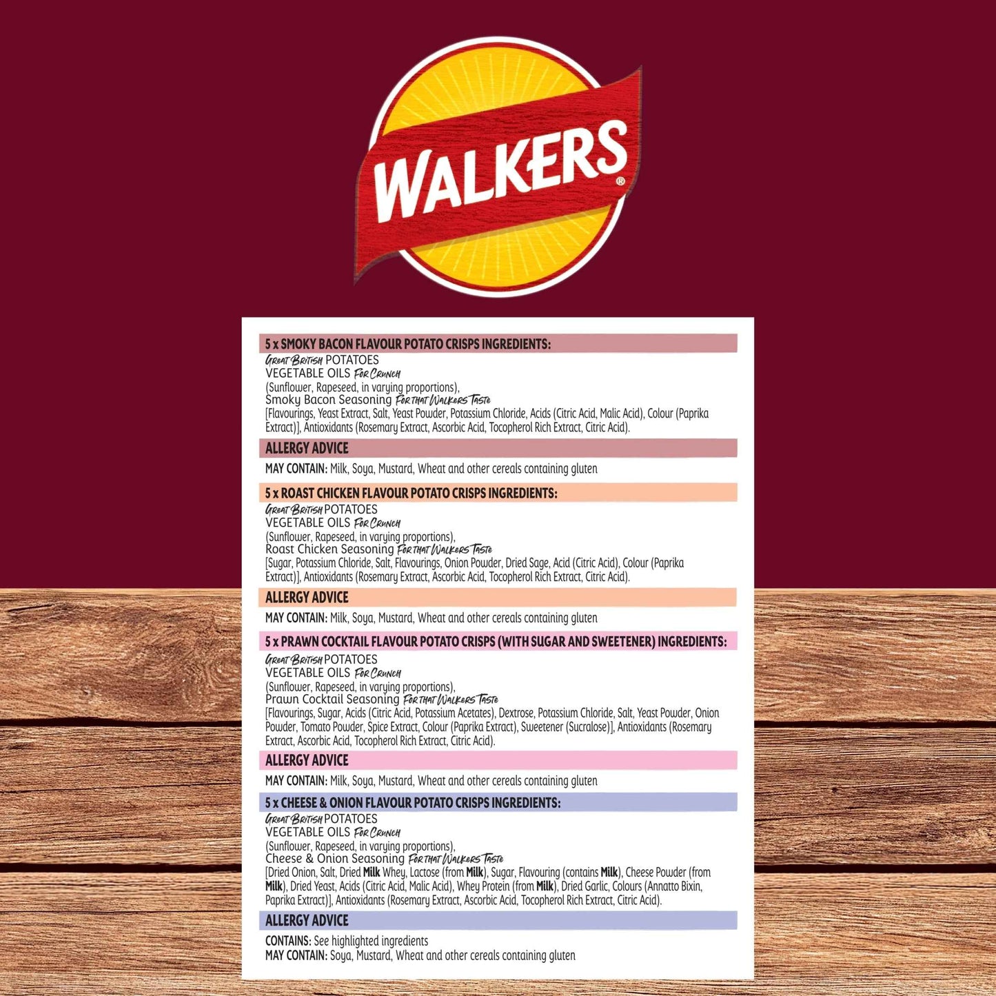 Meaty Variety Crisps - 20 X 25g by WALKERS