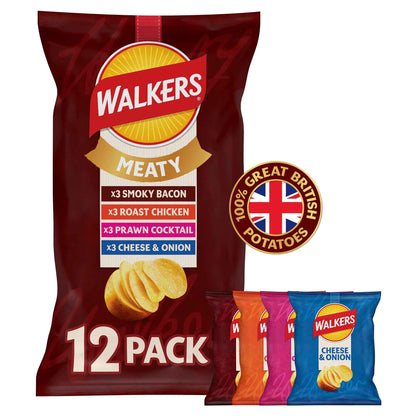 Meaty Variety Multipack Crisps 12x25g by WALKERS
