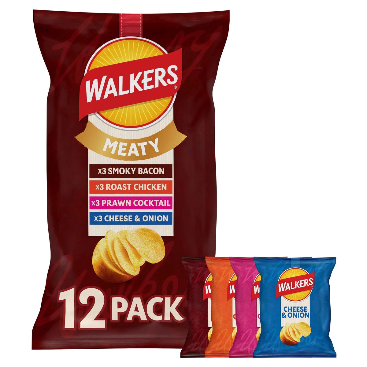Meaty Variety Multipack Crisps 12x25g by WALKERS