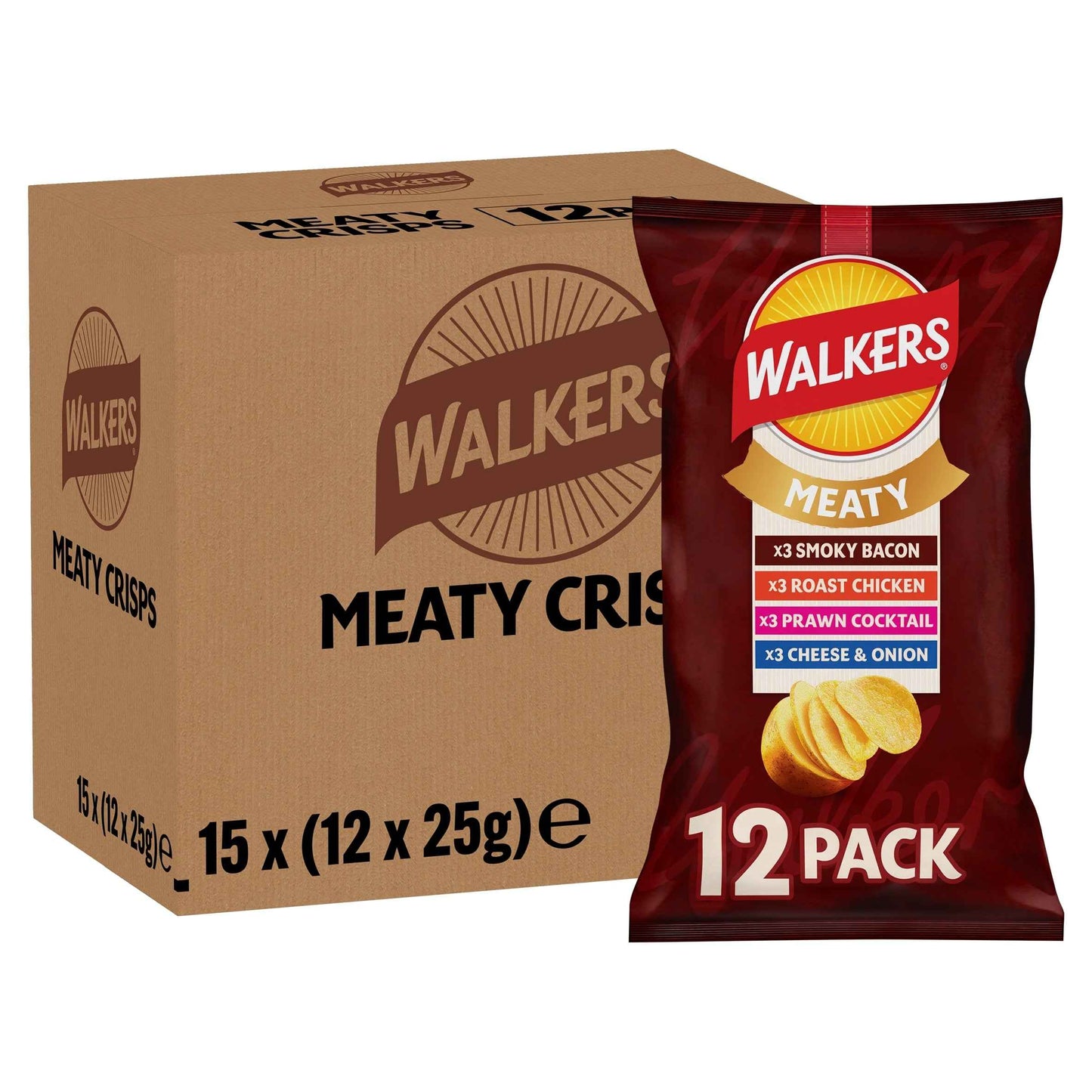 Meaty Variety Multipack Crisps 12x25g by WALKERS
