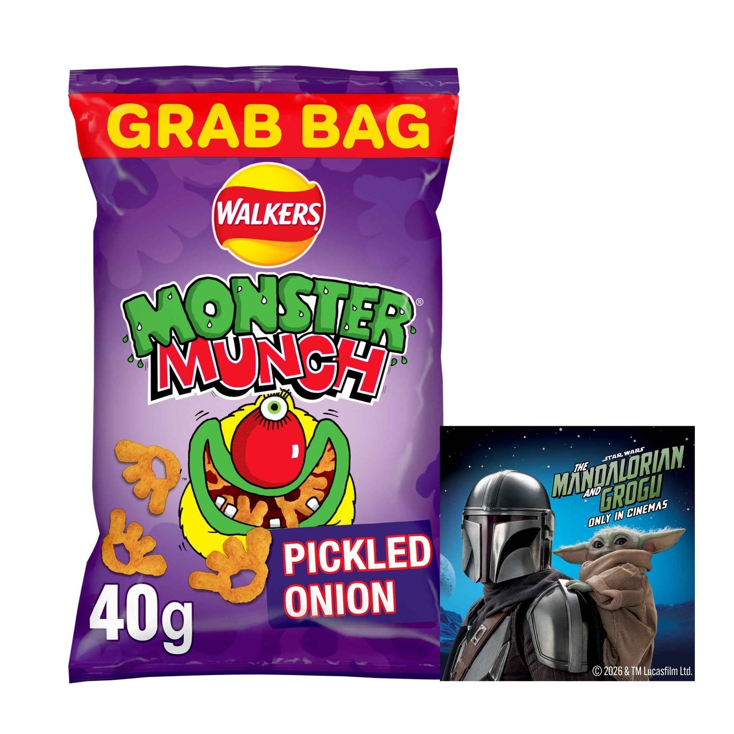 Monster Munch Pickled Onion Crisps 40g by WALKERS
