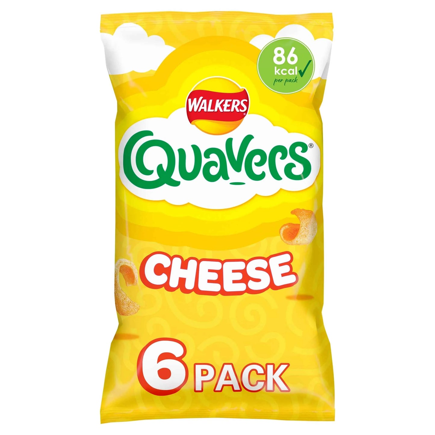 Walkers QUAVERS Cheese Multipack Crisps 6x16g (96g)