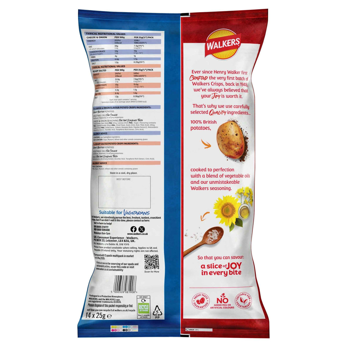 Ready Salted And Cheese & Onion by WALKERS