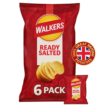 Ready Salted Crisps Multipack 6x25g by WALKERS