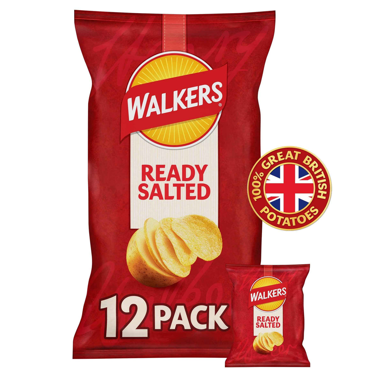Ready Salted Multipack Crisps 12x25g by WALKERS