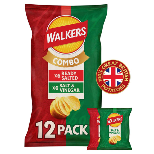 Ready Salted & Salt & Vinegar Crisps by WALKERS