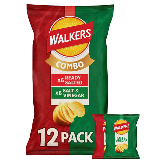 Ready Salted & Salt & Vinegar Crisps by WALKERS